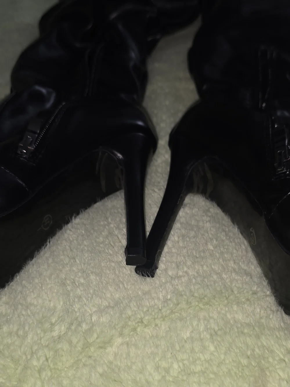 Brand New Black Over-the-Knee Slouch Stiletto Boots